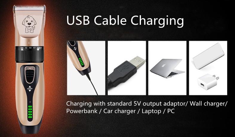 Tondeuse pour animaux de compagnie sans fil USB C28