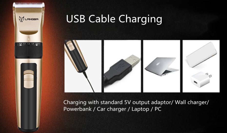 Tondeuse pour animaux sans fil USB P65