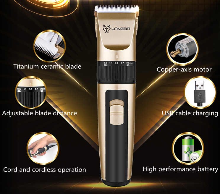 Tondeuse pour animaux sans fil USB P65